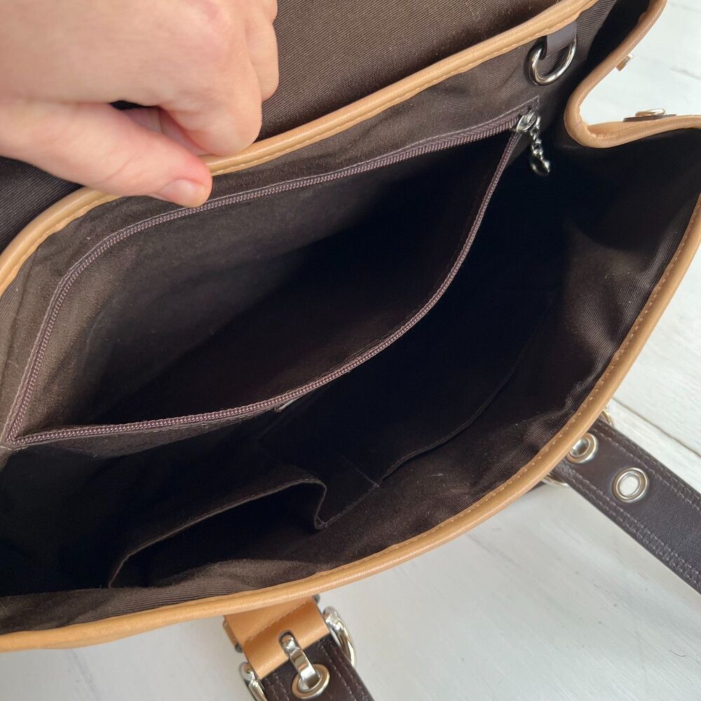 •Vintage• Coach Y2K Soho Hampton Flap F12304 Leather Satchel Bag in British Tan - Picture 10 of 15